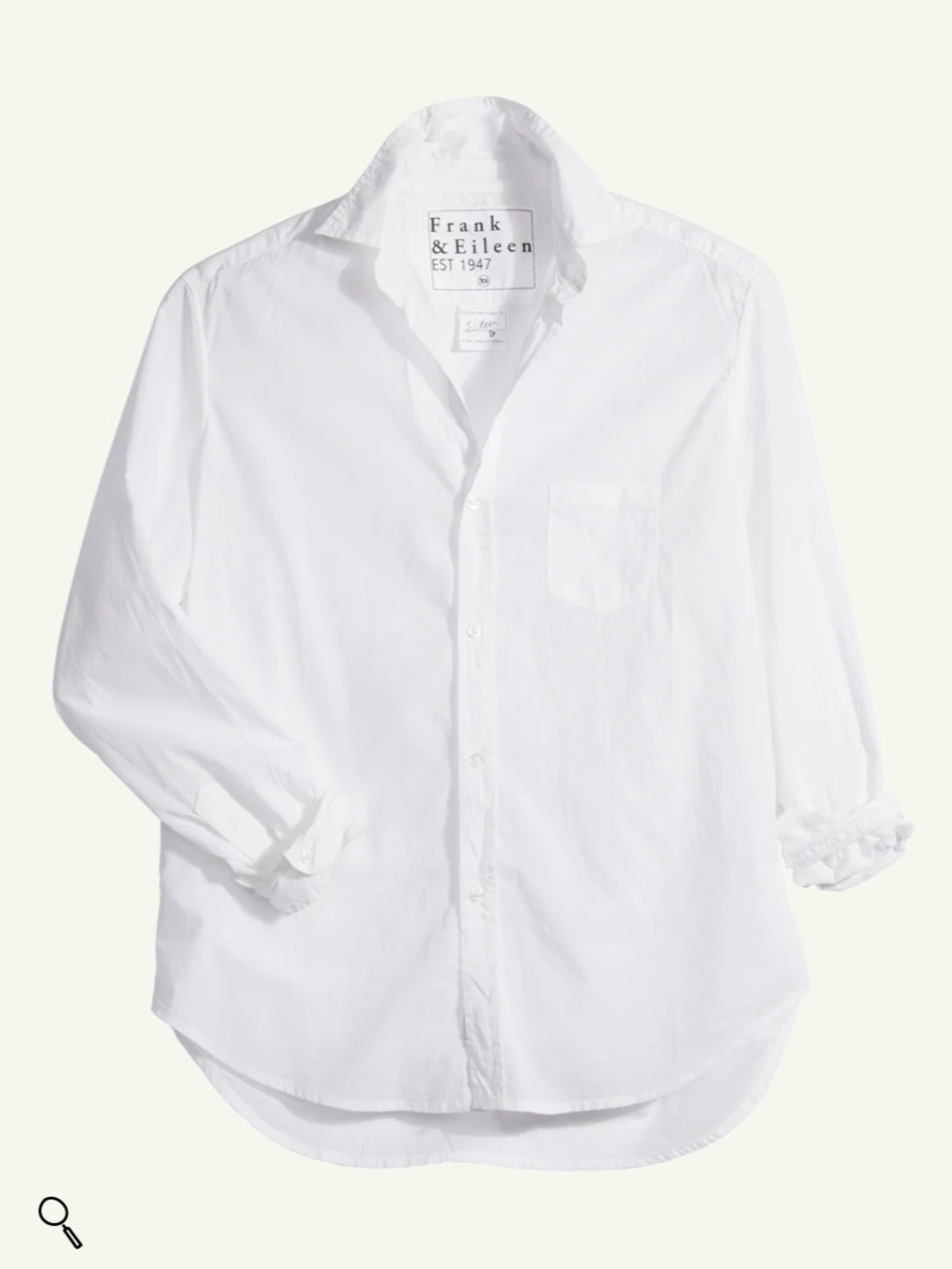 EUC Frank & Eileen Italian Featherweight Poplin White Button-Up Shirt X-Small XS